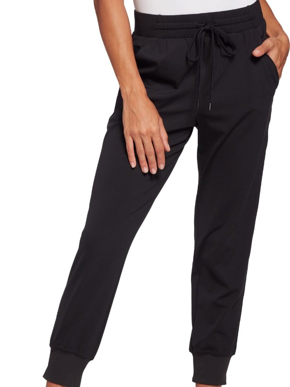 CALIA by Carrie Underwood Women's Journey Knit Jogger Pants in Black Size XS
